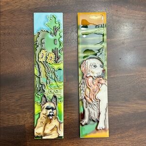 Vibrant Ceramic Dog Wall Art